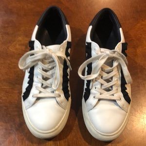 Tory Burch Tory Sport Leather Ruffle Sneakers Size 8
